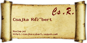 Csajka Róbert névjegykártya