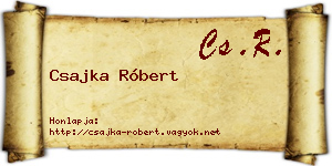 Csajka Róbert névjegykártya