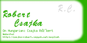 robert csajka business card